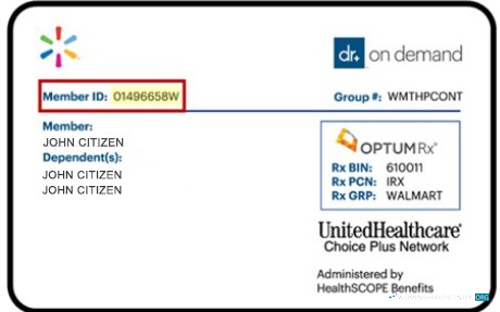Download USA UnitedHealthcare health insurance ID card Photoshop template